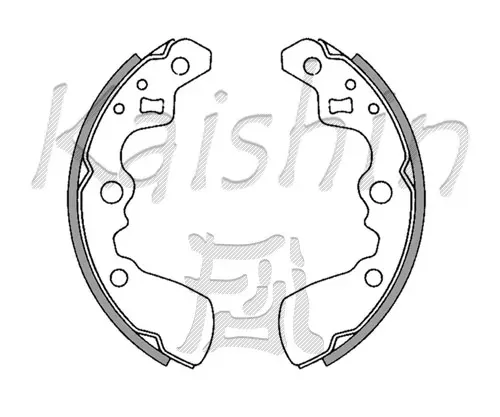 Задние барабанные колодки K9933 Kashiyama