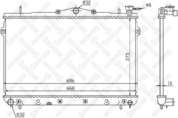 Радиатор 1025304SX Stellox