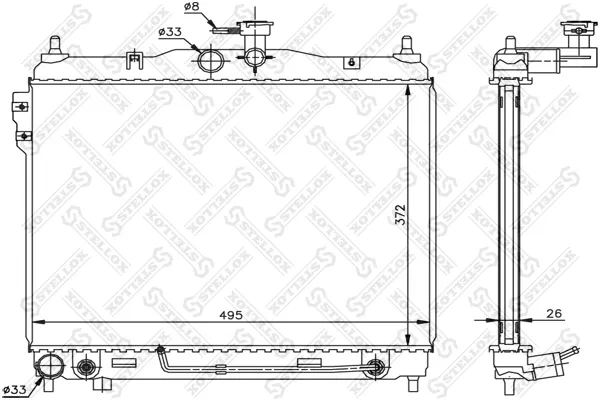 Радиатор 1025303SX Stellox
