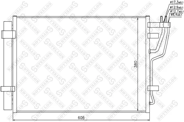 Радиатор кондиционера 1045381SX Stellox