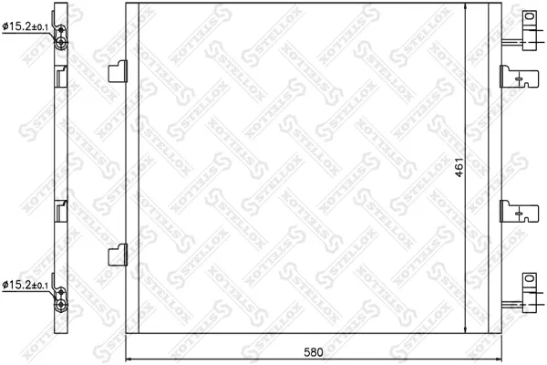 Радиатор кондиционера 1045666SX Stellox