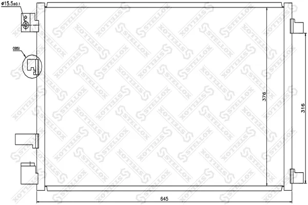 Радиатор кондиционера 1045482SX Stellox