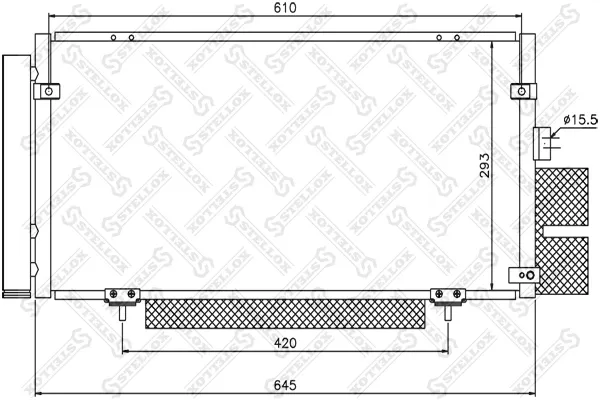 Радиатор кондиционера 1045193SX Stellox
