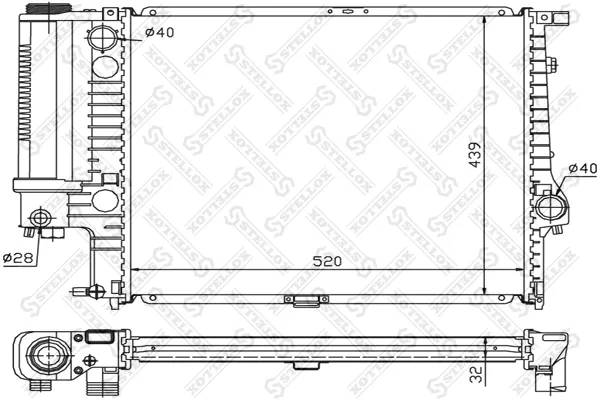 Радиатор 1025024SX Stellox