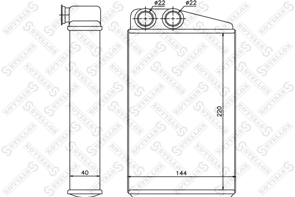 Радиатор печки 1035097SX Stellox