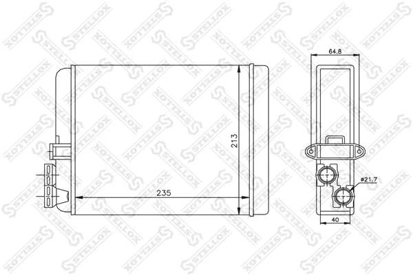 Радиатор печки 1035087SX Stellox