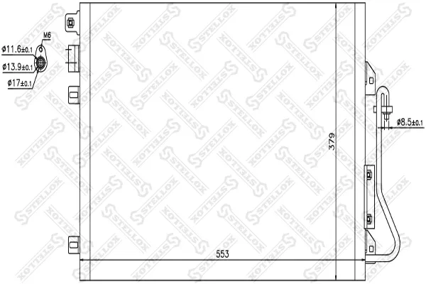 Радиатор кондиционера 1045044SX Stellox