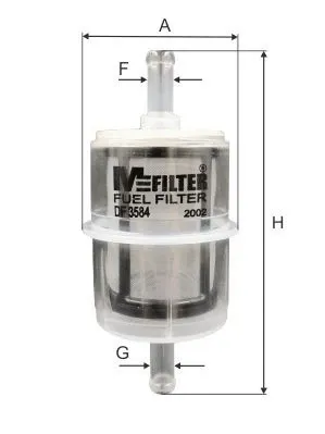 Топливный фильтр DF3584 Mfilter