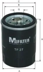 Масляный фильтр TF27 Mfilter