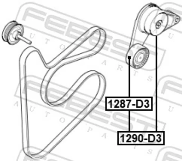 Натяжитель приводного ремня 1290D3 Febest