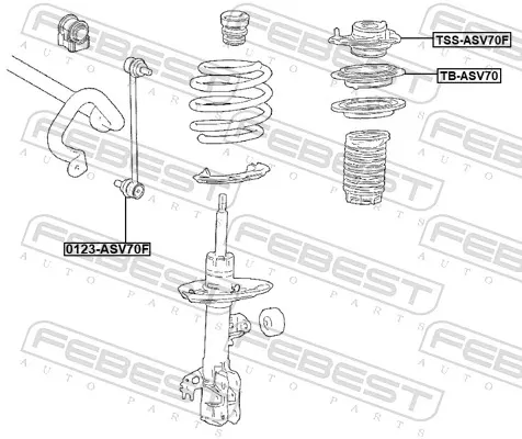 Опора переднего амортизатора TSSASV70F Febest
