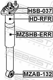MZSHBERR Febest Амортизаторы задние