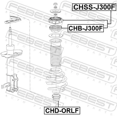 Опорный подшипник амортизатора CHBJ300F Febest