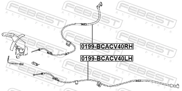 Трос ручника 0199BCACV40LH Febest