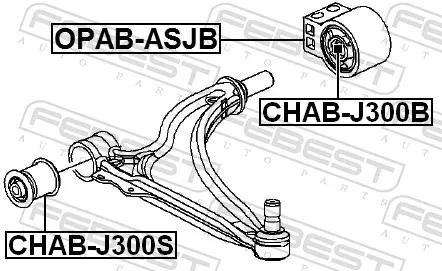 Сайлентблок переднего рычага OPABASJB Febest