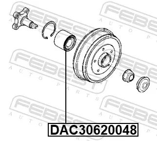 Подшипник задней ступицы DAC30620048 Febest