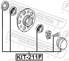 Подшипник ступицы KIT211F Febest