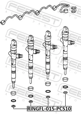 Кольцо форсунки RINGFL015PCS10 Febest