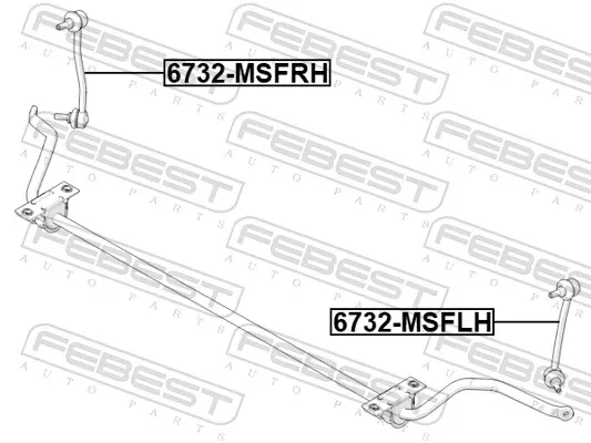 Стойка заднего стабилизатора правая 6723MSFRH Febest