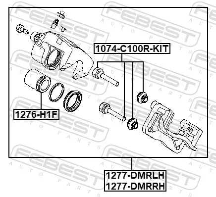 Суппорт задний левый 1277DMRLH Febest
