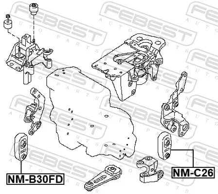 Передняя опора двигателя NMB30FD Febest