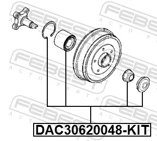 Подшипник задней ступицы DAC30620048KIT Febest