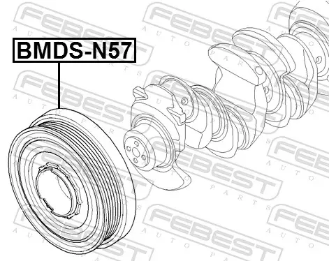 Шкив коленвала BMDSN57 Febest