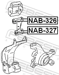 NAB326 Febest Сайлентблок верхней передней подвески