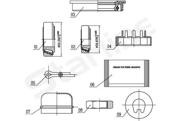 Подшипник задней ступицы LO00529 Starline