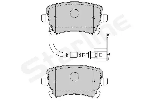 Задние тормозные колодки BDS826P Starline