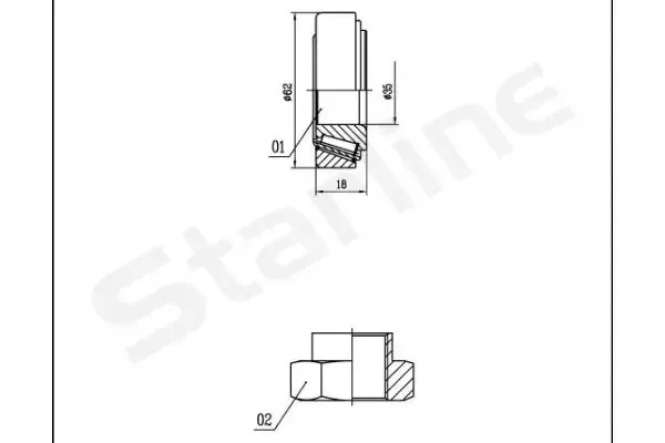 Подшипник ступицы LO01431 Starline