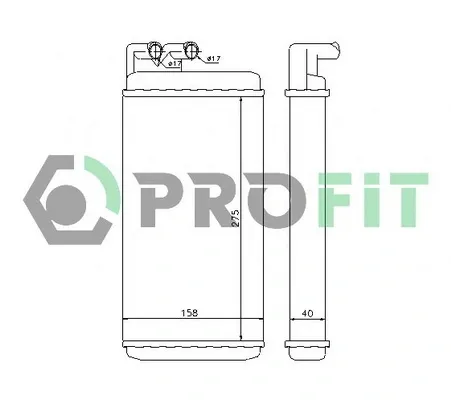 Радиатор печки PR0012N1 Profit