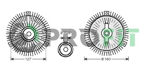 Вискомуфта вентилятора Opel Omega A