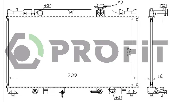 Радиатор PR1830A2 Profit