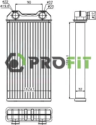 Радиатор печки 17600376 Profit