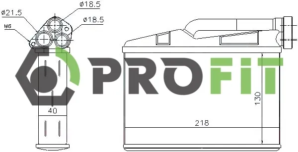 Радиатор печки 17600066 Profit