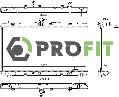 Радиатор 17400412 Profit