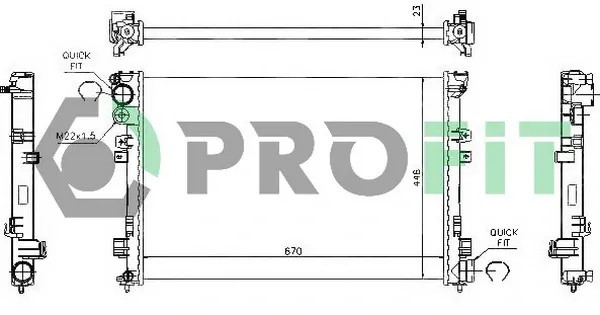 Радиатор PR0545A1 Profit