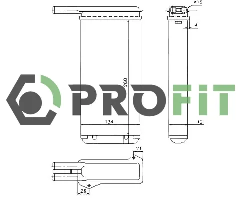 Радиатор печки 17600431 Profit