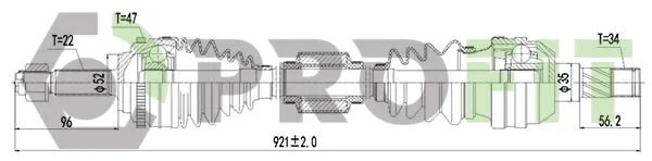 Привод передний правый Chevrolet Aveo II седан (T250, T255) (2005 - 2011) цена, от
