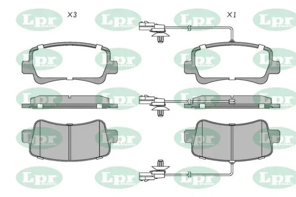 Задние тормозные колодки 05P1578 LPR