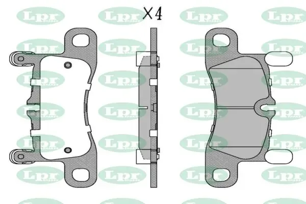 Задние тормозные колодки 05P1758 LPR