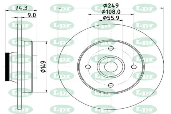 Тормозные диски P1011PCA LPR