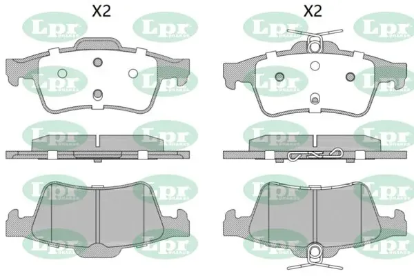 Задние тормозные колодки 05P1637 LPR