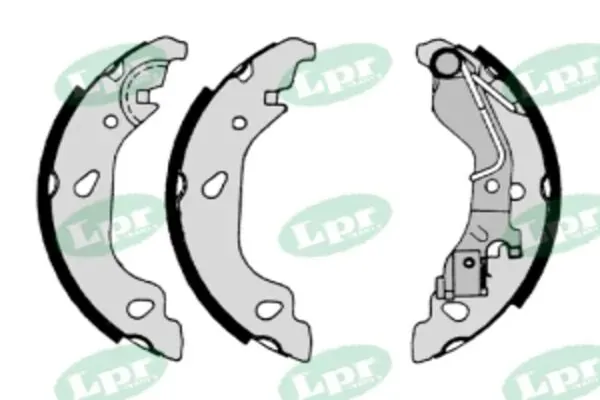 Задние барабанные колодки 07690 LPR