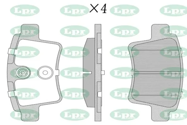 Задние тормозные колодки 05P1475 LPR