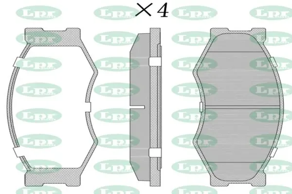 Передние тормозные колодки 05P264 LPR