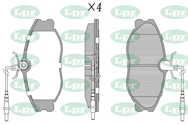 Передние тормозные колодки 05P620 LPR
