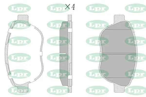 Передние тормозные колодки 05P1192 LPR