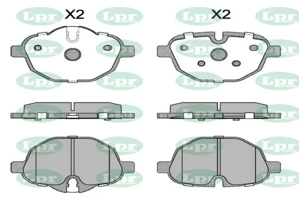 Задние тормозные колодки 05P1618 LPR